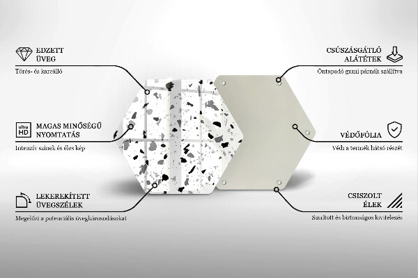 Tabla de cortar de vidrio Gres decorativo