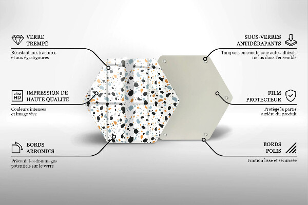 Tabla de cortar de vidrio Gres decorativo