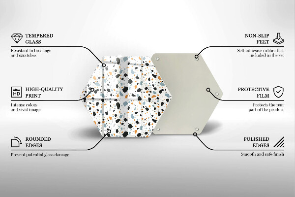 Tabla de cortar de vidrio Gres decorativo