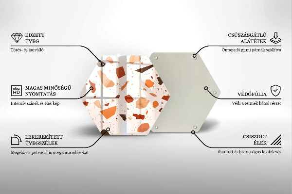 Tabla de cortar de vidrio Gres decorativo