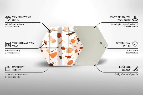 Tabla de cortar de vidrio Gres decorativo