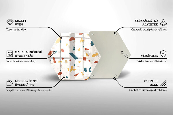 Tabla de cortar de vidrio Gres decorativo