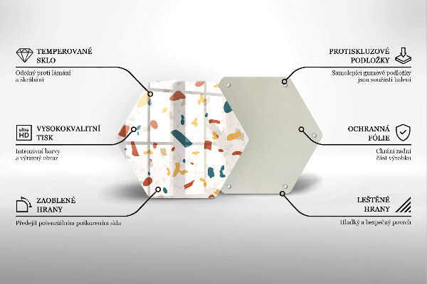 Tabla de cortar de vidrio Gres decorativo