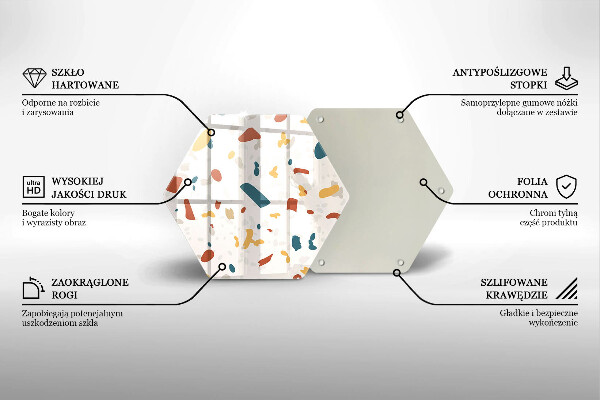 Tabla de cortar de vidrio Gres decorativo