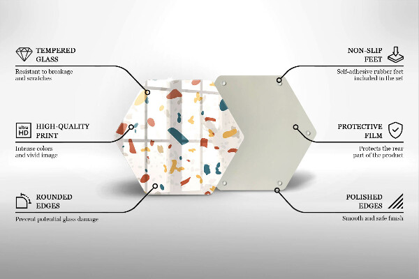 Tabla de cortar de vidrio Gres decorativo