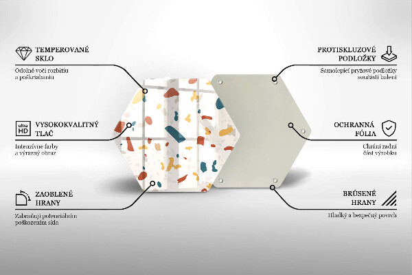 Tabla de cortar de vidrio Gres decorativo