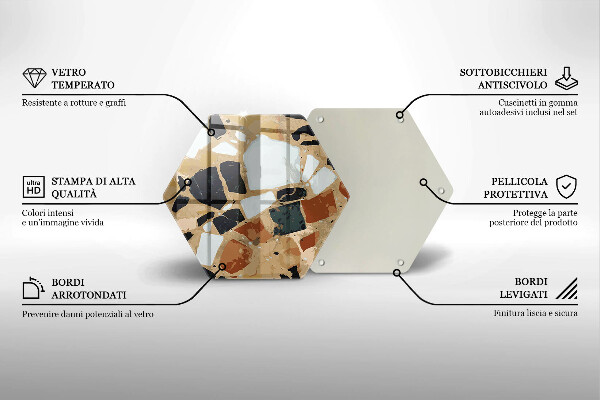 Tabla de cortar de vidrio Plato de piedras decorativas