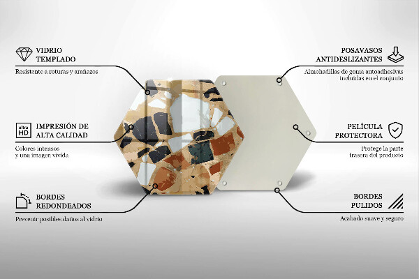 Tabla de cortar de vidrio Plato de piedras decorativas