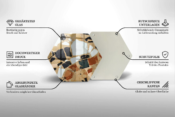 Tabla de cortar de vidrio Plato de piedras decorativas