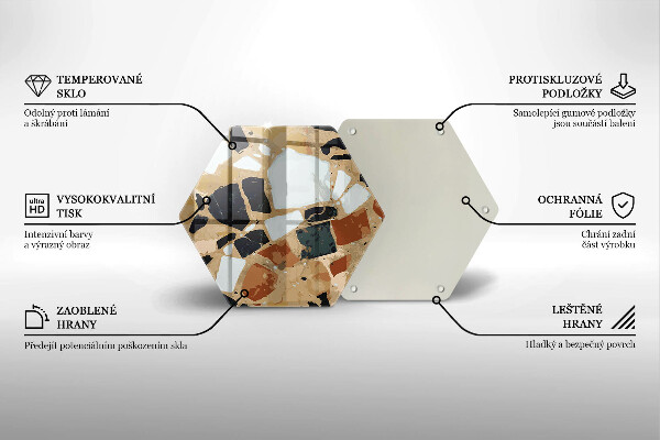 Tabla de cortar de vidrio Plato de piedras decorativas