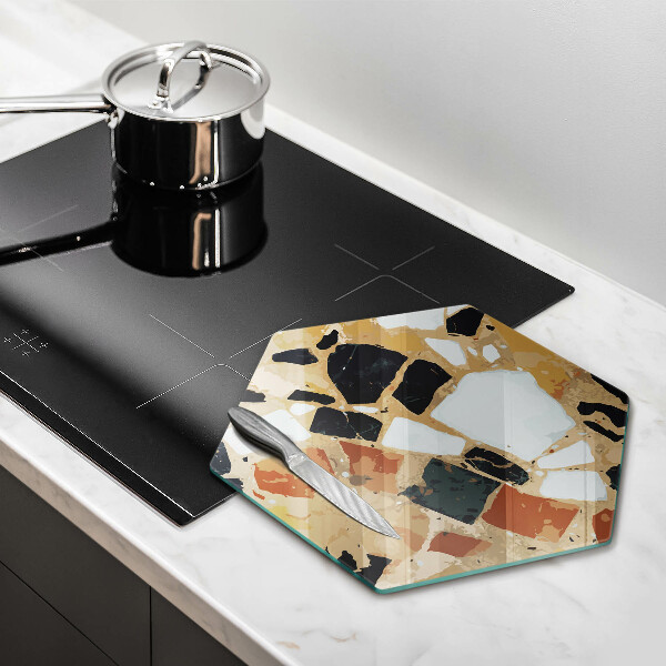 Tabla de cortar de vidrio Plato de piedras decorativas