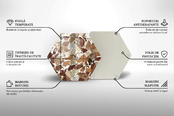 Tabla de cortar de vidrio Manchas decorativas de piedra