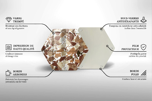 Tabla de cortar de vidrio Manchas decorativas de piedra