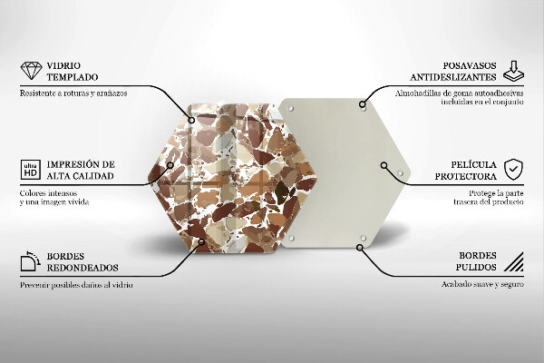 Tabla de cortar de vidrio Manchas decorativas de piedra