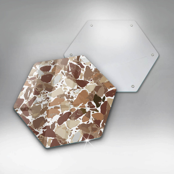 Tabla de cortar de vidrio Manchas decorativas de piedra