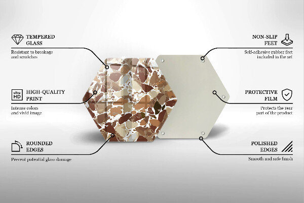 Tabla de cortar de vidrio Manchas decorativas de piedra