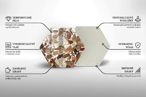 Tabla de cortar de vidrio Manchas decorativas de piedra