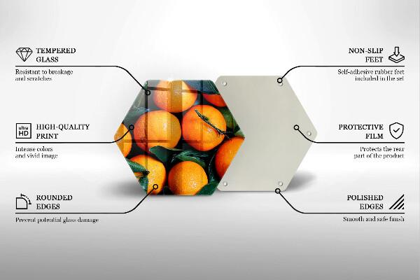 Tabla de cortar de vidrio Naranja