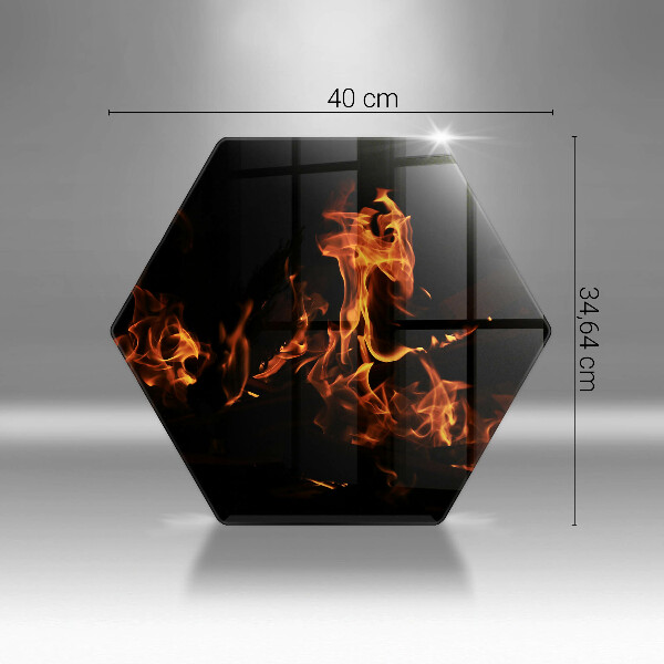 Tabla de cortar de vidrio Enciende una llama viva