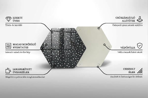 Tabla de cortar de vidrio Piedra decorativa