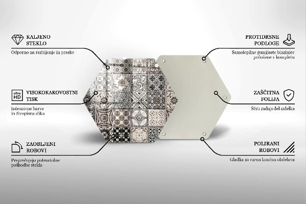 Tabla de cortar de vidrio Azulejos decorativos