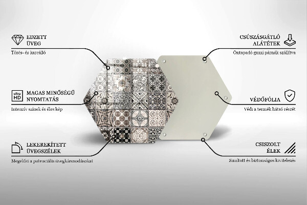 Tabla de cortar de vidrio Azulejos decorativos