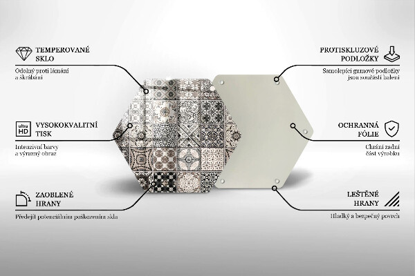 Tabla de cortar de vidrio Azulejos decorativos
