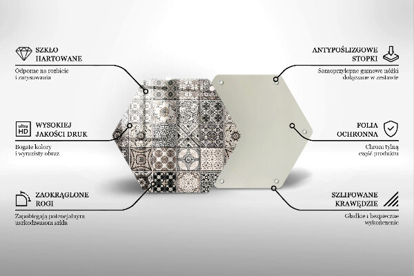 Tabla de cortar de vidrio Azulejos decorativos