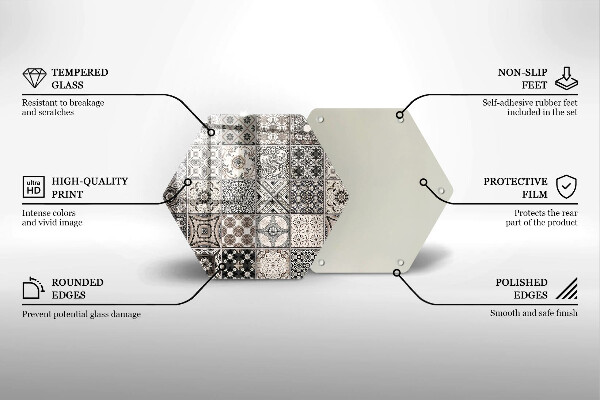 Tabla de cortar de vidrio Azulejos decorativos