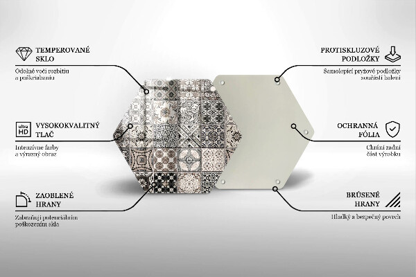 Tabla de cortar de vidrio Azulejos decorativos