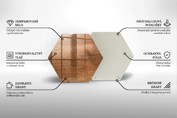 Tabla de cortar de vidrio Textura de madera