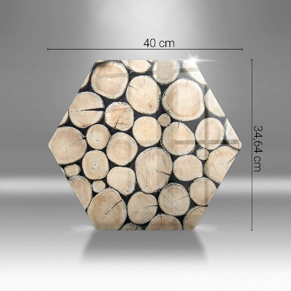 Tabla de cortar de vidrio Troncos de madera