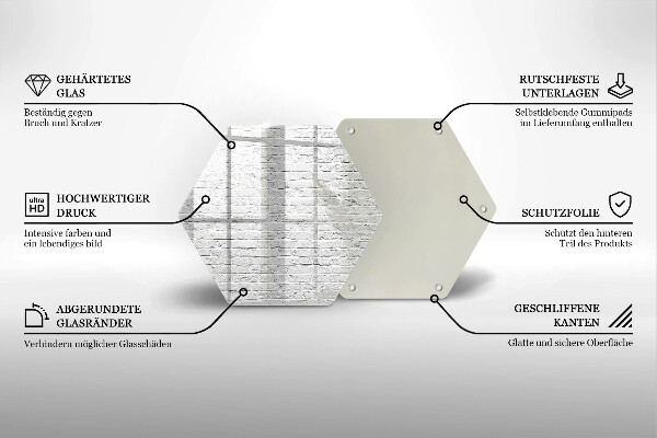 Tabla de cortar de vidrio Pared de ladrillo