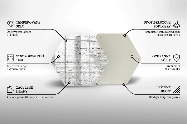 Tabla de cortar de vidrio Pared de ladrillo