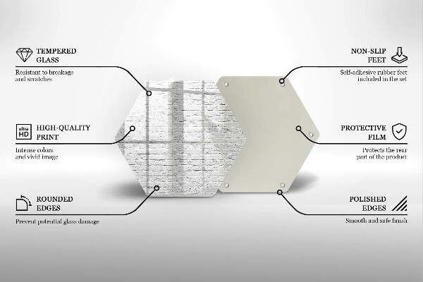 Tabla de cortar de vidrio Pared de ladrillo