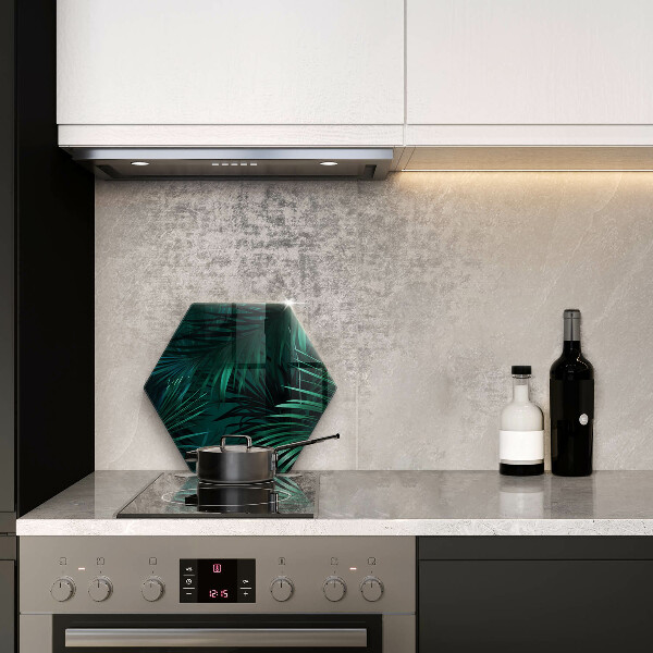 Tabla de cortar de vidrio Hojas de la selva salvaje