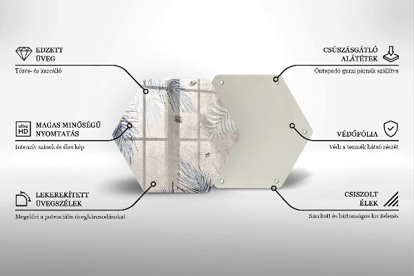 Tabla de cortar de vidrio Hojas sutiles