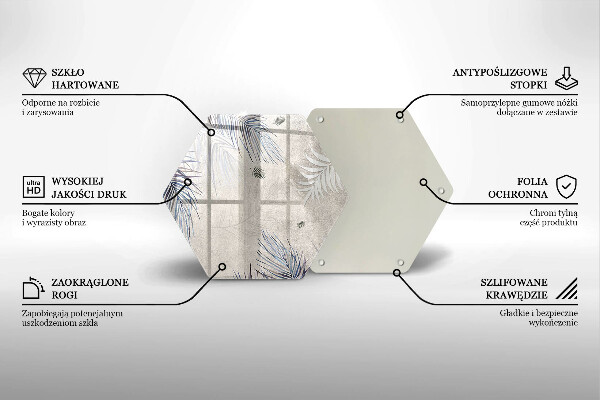Tabla de cortar de vidrio Hojas sutiles