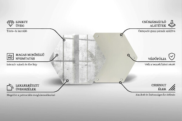 Tabla de cortar de vidrio Textura de hormigón