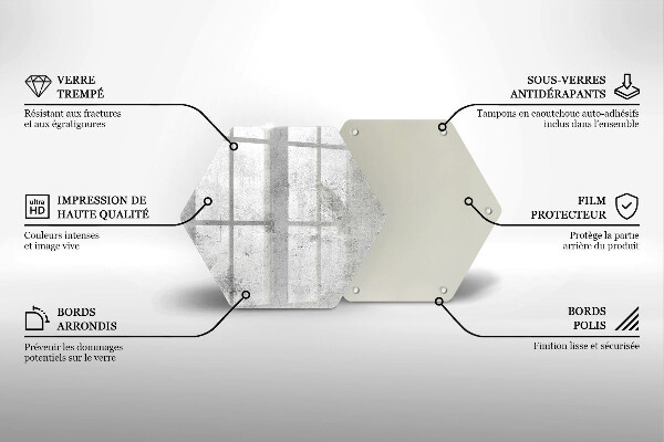 Tabla de cortar de vidrio Textura de hormigón