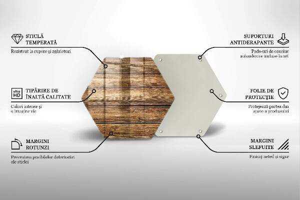 Tabla de cortar de vidrio Tableros de textura de madera