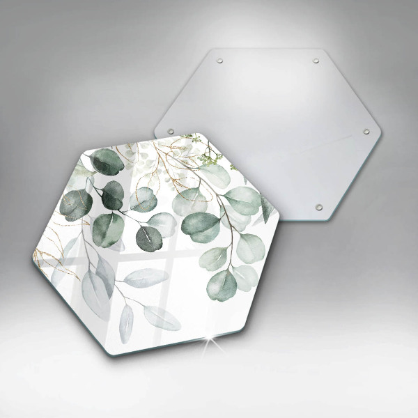 Tabla de cortar de vidrio Plantas pintadas