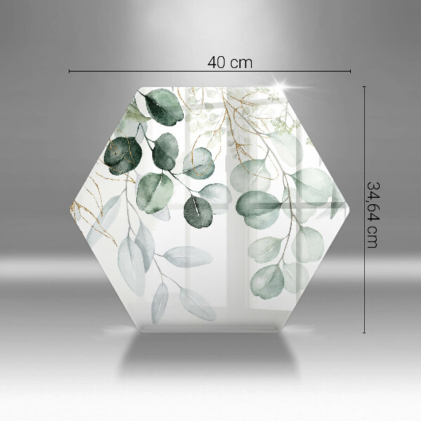 Tabla de cortar de vidrio Plantas pintadas