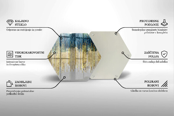Tabla de cortar de vidrio Abstracción del diseñador