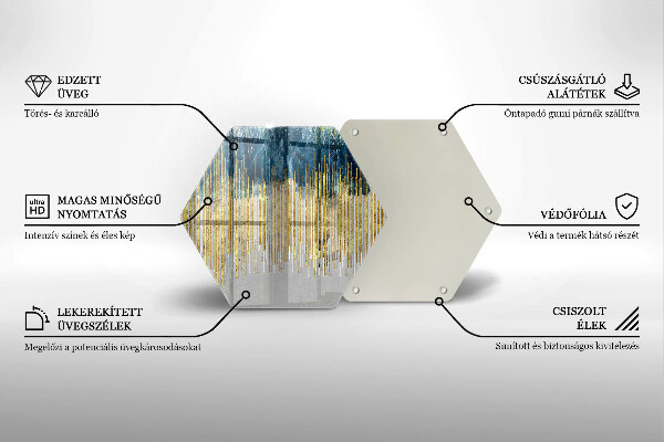 Tabla de cortar de vidrio Abstracción del diseñador