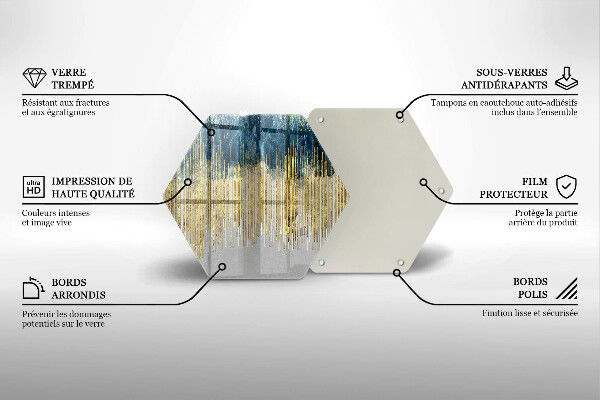 Tabla de cortar de vidrio Abstracción del diseñador