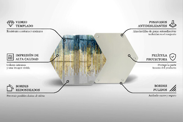 Tabla de cortar de vidrio Abstracción del diseñador