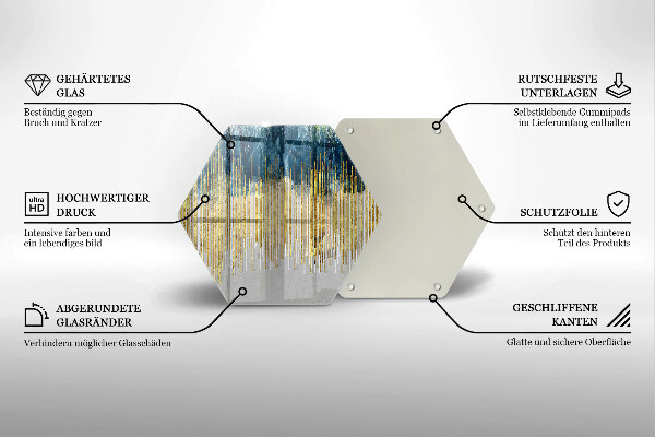Tabla de cortar de vidrio Abstracción del diseñador