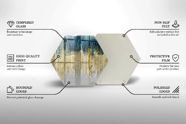 Tabla de cortar de vidrio Abstracción del diseñador