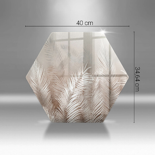 Tabla de cortar de vidrio Hojas de vegetación boho